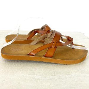 Flojos Women's Brown Flip Flops Size 7